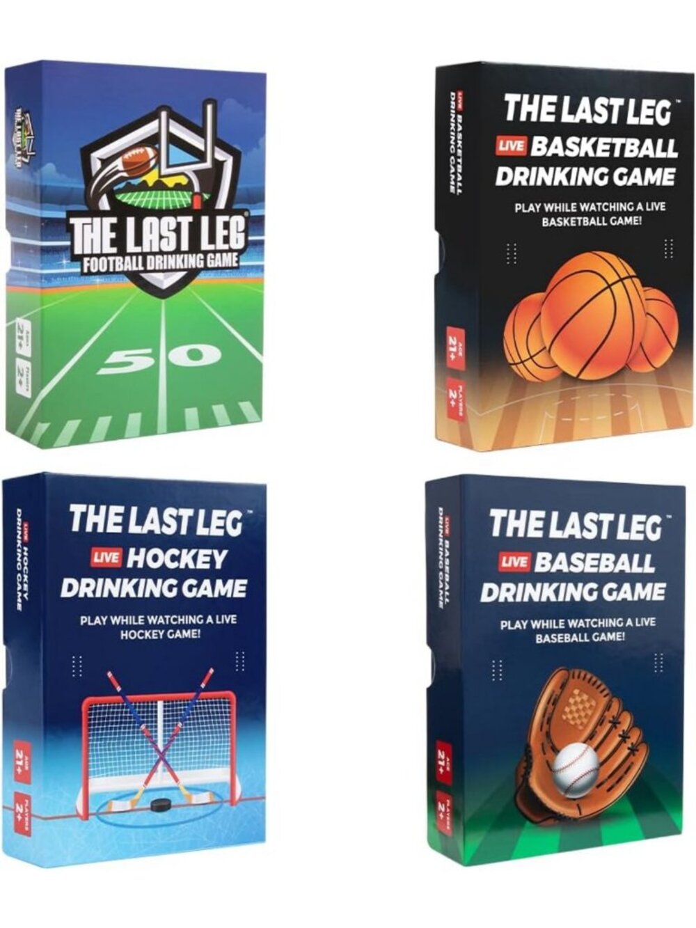 Ultimate Drinking Game Bundle for Football, Hockey, Baseball & Basketball Fun!